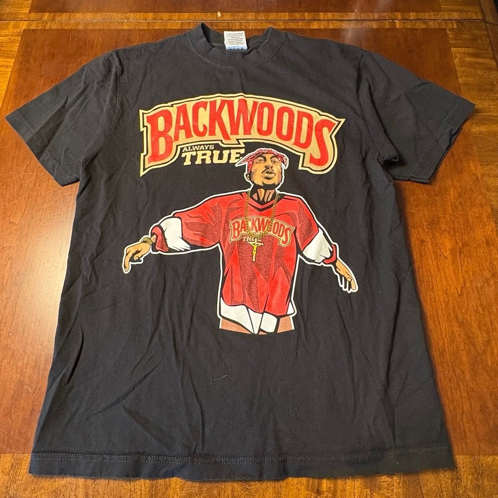 Backwoods Always True Graphic T-Shirt Black Size Large